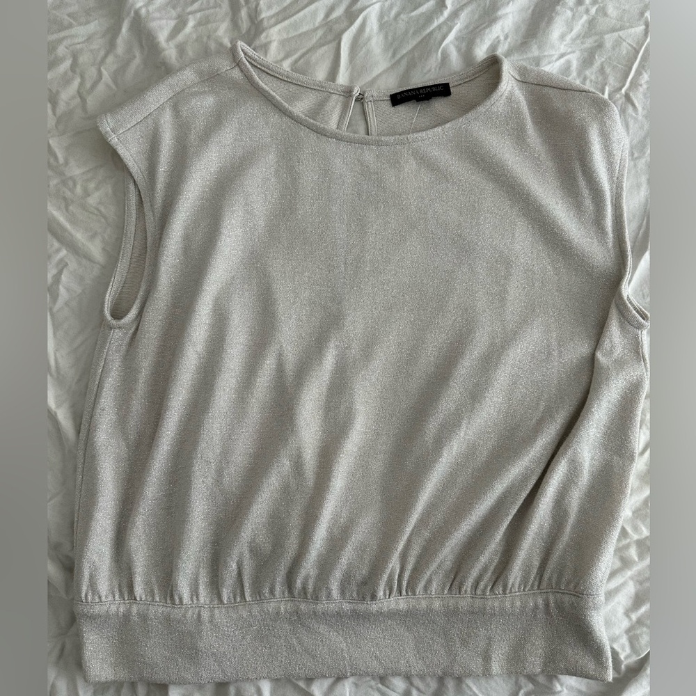 Banana Republic Shimmering Silver Sweater